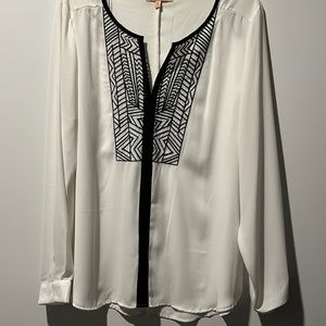 White long sleeve top